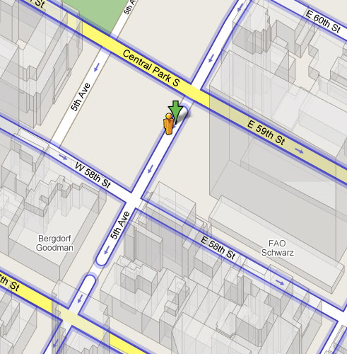 Google Maps new 'Street View' feature.