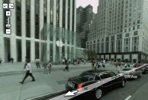 Google Maps new 'Street View' feature.